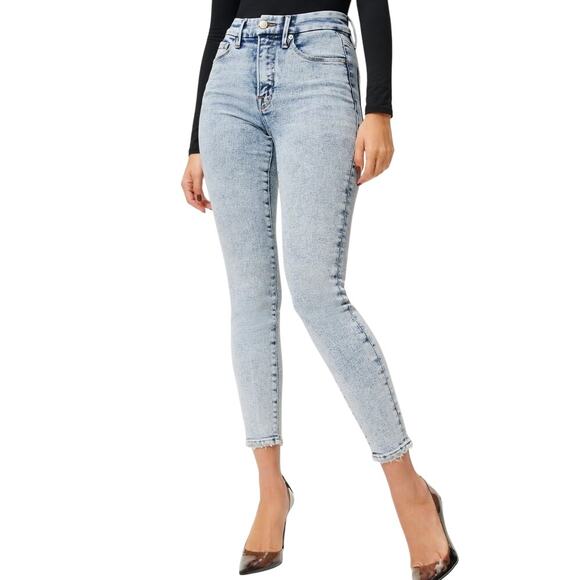 Good American Light Wash Skinny Jeans Ankle Size 15 - Picture 1 of 7